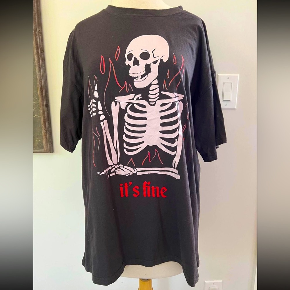 “It’s fine” Skeleton Tee